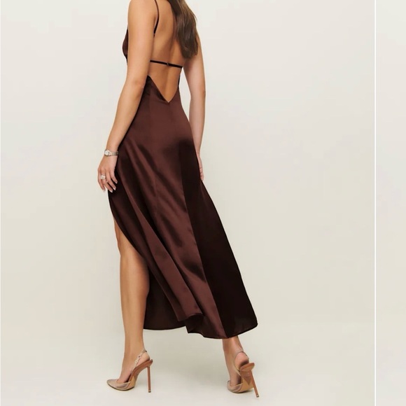 Reformation Dresses & Skirts - NWT Melina 100% Silk Dress - Mahogany